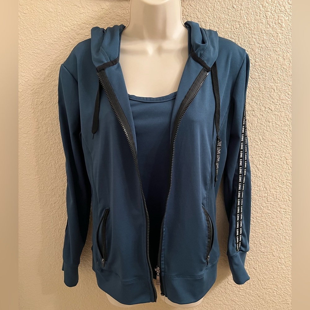 Blue Zip-Up + Tank Set